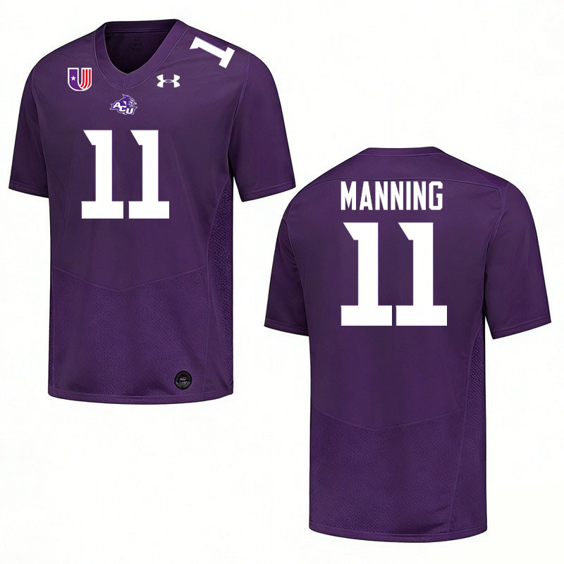 Abilene Christian Wildcats #11 Danieal Manning College Football Jerseys,Uniforms Stitched-Purple Abilene Christian Wildcats #11 Danieal Manning College Football Jerseys,Uniforms Stitched-Purple